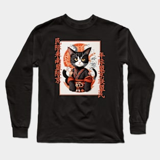 fighting black cat Long Sleeve T-Shirt